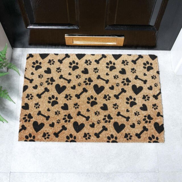 Artsy Mats Paws & Bones Doormat (60 x 40cm) in Brown - Size: 40 cm x 60 cm - image 1