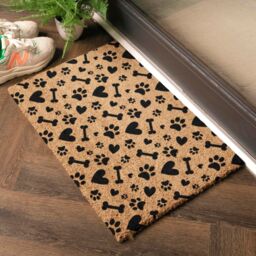 Artsy Mats Paws & Bones Doormat (60 x 40cm) in Brown - Size: 40 cm x 60 cm - thumbnail 2