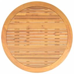 Berkfield Home Garden Table with Acacia Wood Top Grey √ò110x71 cm Poly Rattan - Size: 110x71 cm - thumbnail 8