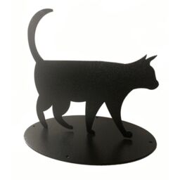 Poppyforge Cat Boot Scraper Silhouette - Steel - L23.5 x W34.9 x H31.1 cm - Black - thumbnail 1