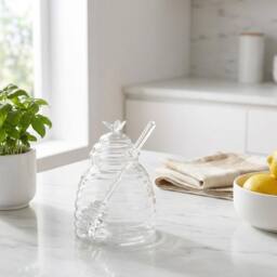 Garden Greatness Frasco Glass Honey Jar With Dipper - Size: 1 Pack - thumbnail 1