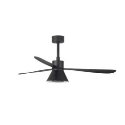 Netlighting Amelia Large Cone Led Black Ceiling Fan 6 Speed - thumbnail 1