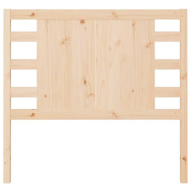 Berkfield Home Headboard 96x4x100 cm Solid Wood Pine in Natural - Size: 96 x 4 x 100 cm - image 1