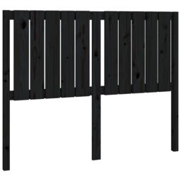 Berkfield Home Bed Headboard Black 125.5x4x100 cm Solid Wood Pine - thumbnail 2