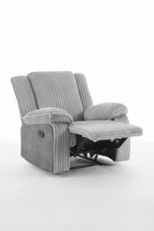More4Homes Verona Jumbo Cord Manual Recliner Chair in Grey - Size: 1 Seater - thumbnail 3
