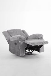 More4Homes Verona Jumbo Cord Manual Recliner Chair in Grey - Size: 1 Seater - thumbnail 5