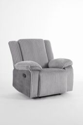 More4Homes Verona Jumbo Cord Manual Recliner Chair in Grey - Size: 1 Seater - thumbnail 2