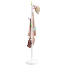 Berkfield Home Coat Stand White 172 cm Powder-coated Iron - thumbnail 1