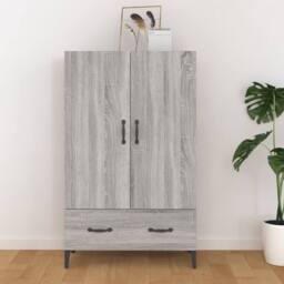 Berkfield Home Highboard Grey Sonoma 70x31x115 cm Engineered Wood - Size: 70 x 31 x 115 cm - thumbnail 2