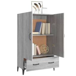 Berkfield Home Highboard Grey Sonoma 70x31x115 cm Engineered Wood - Size: 70 x 31 x 115 cm - thumbnail 4