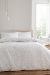 Bianca 'Woodland' 200 Thread Count Cotton Reversible Duvet Cover Set in Natural - Size: King - thumbnail 2