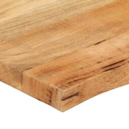 Berkfield Home Table Top 40x40x2.5 cm Live Edge Solid Wood Mango in Brown - thumbnail 6