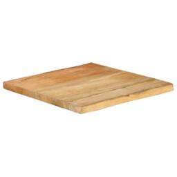 Berkfield Home Table Top 40x40x2.5 cm Live Edge Solid Wood Mango in Brown - thumbnail 2