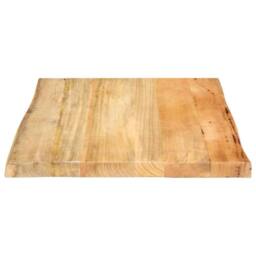 Berkfield Home Table Top 40x40x2.5 cm Live Edge Solid Wood Mango in Brown - thumbnail 4