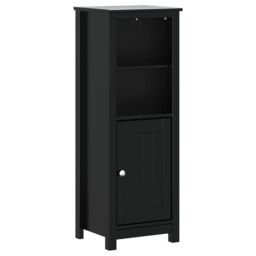 Berkfield Home 3 Piece Bathroom Furniture Set BERG Black Solid Wood Pine - thumbnail 3