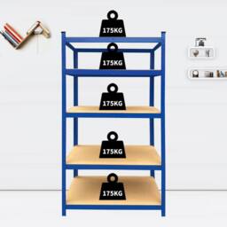 EONLION 5 Tier Garage Racking Shelving Storage in Blue - Size: 1000mm × 2000mm - thumbnail 4