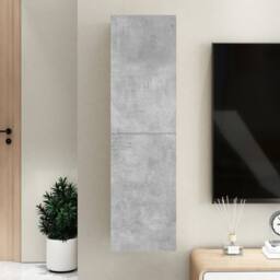 Berkfield Home TV Cabinet Concrete Grey 30.5x30x110 cm Engineered Wood - thumbnail 2