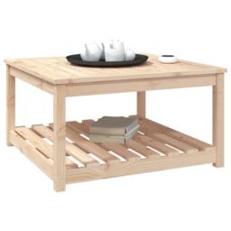 Berkfield Home Garden Table 82.5x82.5x45 cm Solid Wood Pine in Brown - thumbnail 4