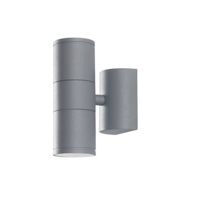 Netlighting JUMP Outdoor 2 Light Up Down Light Silver IP44 16x11x6cm - Size: 16 x 11 x 6 cm - image 1