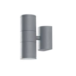 Netlighting JUMP Outdoor 2 Light Up Down Light Silver IP44 16x11x6cm - Size: 16 x 11 x 6 cm - thumbnail 1