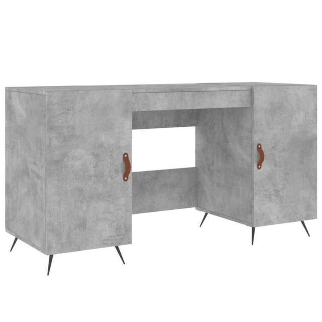 Berkfield Home Desk Concrete Grey 140x50x75 cm Engineered Wood - Size: 140 x 50 x 75 cm - image 1