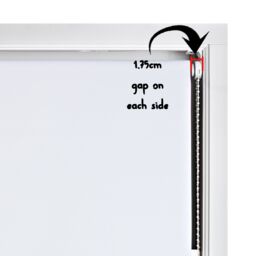 Furnished Triangle Peak Window Roller Blind With Metal Fittings in White - Size: 205 cm width x 165 cm drop - thumbnail 4