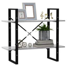 Berkfield Home 2-Tier Book Cabinet Concrete Grey 80x30x70 cm Engineered Wood - Size: 80 x 30 x 70 cm - thumbnail 3