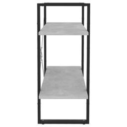 Berkfield Home 2-Tier Book Cabinet Concrete Grey 80x30x70 cm Engineered Wood - Size: 80 x 30 x 70 cm - thumbnail 5