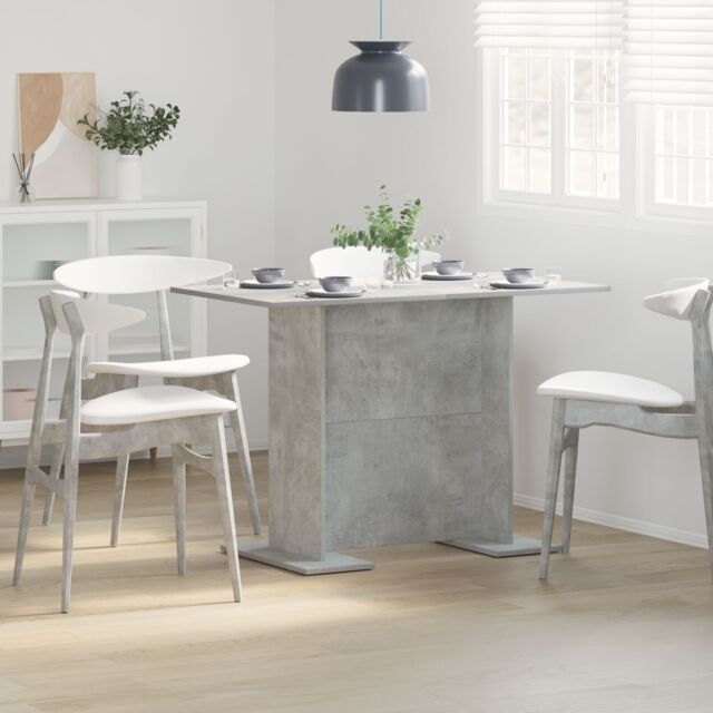 Berkfield Home Dining Table Concrete Grey 110x60x75 cm Engineered Wood - Size: 110 x 60 x 75 cm - image 1