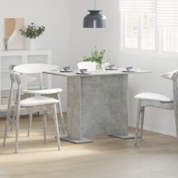 Berkfield Home Dining Table Concrete Grey 110x60x75 cm Engineered Wood - Size: 110 x 60 x 75 cm - thumbnail 1