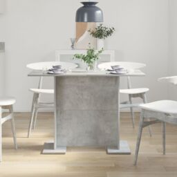 Berkfield Home Dining Table Concrete Grey 110x60x75 cm Engineered Wood - Size: 110 x 60 x 75 cm - thumbnail 4