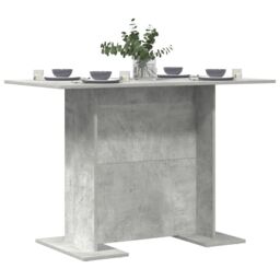 Berkfield Home Dining Table Concrete Grey 110x60x75 cm Engineered Wood - Size: 110 x 60 x 75 cm - thumbnail 3