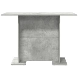 Berkfield Home Dining Table Concrete Grey 110x60x75 cm Engineered Wood - Size: 110 x 60 x 75 cm - thumbnail 5