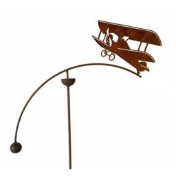 Poppyforge Tiger Moth Single Wind Rocker - W50xH148.5 cm Bare Metal/Ready to Rust in Brown - thumbnail 1
