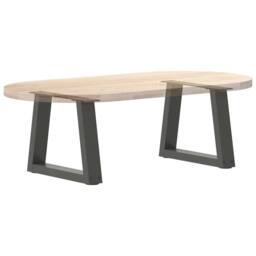 Berkfield Home Modern Dining Table Legs V-Shape 2 pcs Anthracite 40x(30-31.3) cm in Dark Grey - thumbnail 8