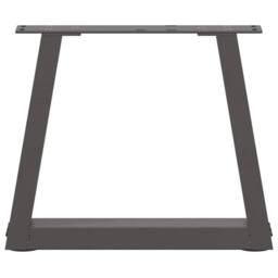 Berkfield Home Modern Dining Table Legs V-Shape 2 pcs Anthracite 40x(30-31.3) cm in Dark Grey - thumbnail 5