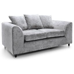 Furniture 786 Keria Chenille Fabric 2 Seater Sofa in Silver - thumbnail 3