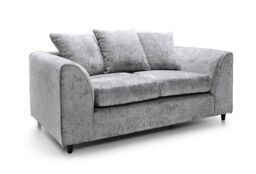 Furniture 786 Keria Chenille Fabric 2 Seater Sofa in Silver - thumbnail 2