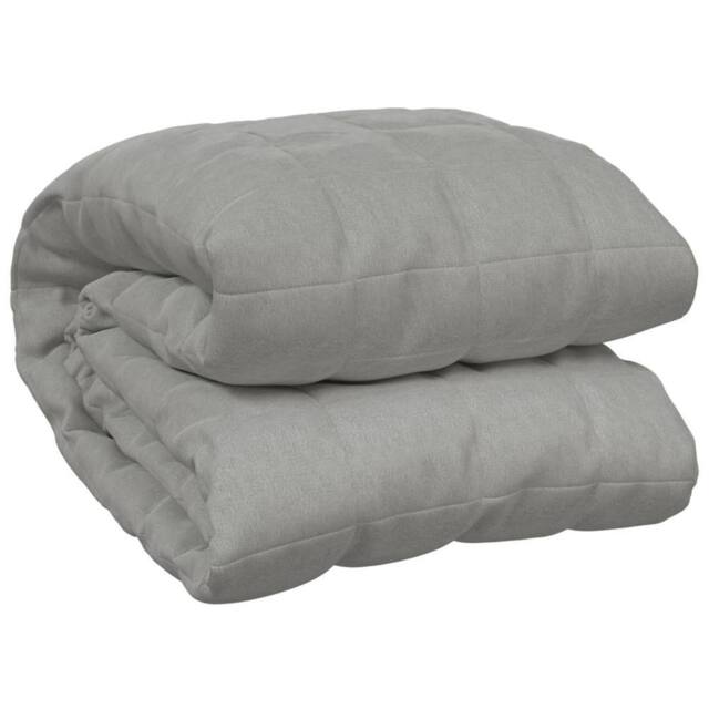 Berkfield Home Weighted Blanket Grey 200x220 cm 13 kg Fabric - image 1
