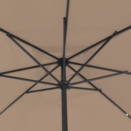 Berkfield Home Square Garden Umbrella 295x245 cm Taupe - thumbnail 4