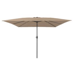 Berkfield Home Square Garden Umbrella 295x245 cm Taupe - thumbnail 1