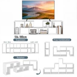 SPETLEK Free Combination TV Stand in White - Size: 0.6m2 - thumbnail 3