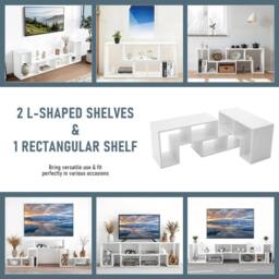 SPETLEK Free Combination TV Stand in White - Size: 0.6m2 - thumbnail 4
