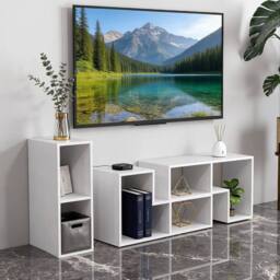 SPETLEK Free Combination TV Stand in White - Size: 0.6m2 - thumbnail 2