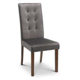 Cheshire Devonshire Elegant Velvet Dining Chairs - Set of 2 in Grey - thumbnail 2