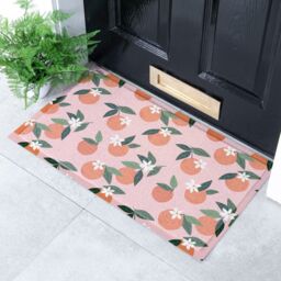 Artsy Mats Oranges Doormat (70 x 40cm) in White - Size: 40 cm x 70 cm - thumbnail 1