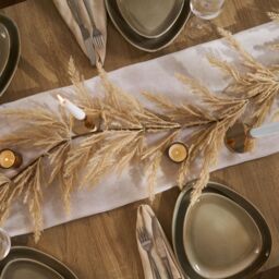 OHS Garland Pampas Faux Artificial Wedding Table Accessory Decor Fake Plant Vine in Natural - thumbnail 4