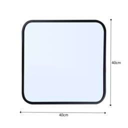 Showerdrape Shoreditch Square Wall Mounted Black Framed Bathroom Mirror 40 x 40cm - Size: 40 x 40 cm - thumbnail 2