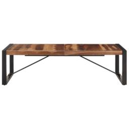 Berkfield Home Coffee Table 140x70x40 cm Solid Wood in Brown - Size: 140 x 70 x 40 cm - thumbnail 2