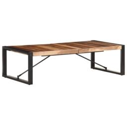 Berkfield Home Coffee Table 140x70x40 cm Solid Wood in Brown - Size: 140 x 70 x 40 cm - thumbnail 1